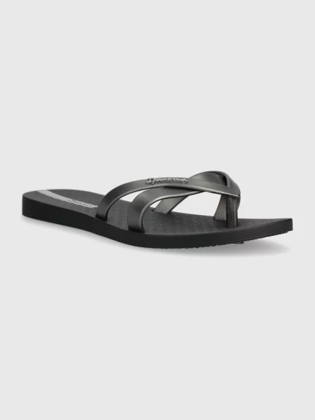 Női flip-flop papucsok Ipanema Kirei black/silver. Méret: 37 EU fekete