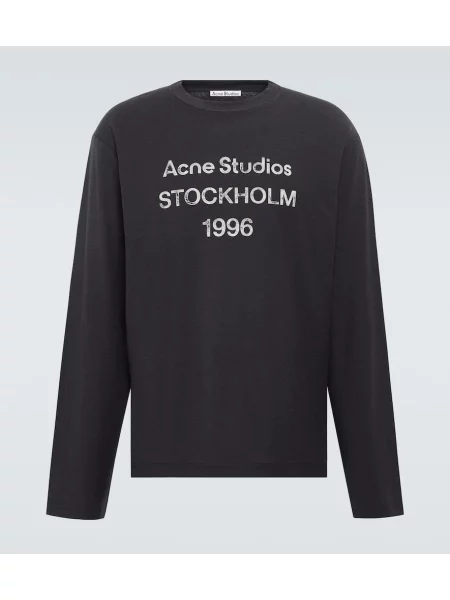 Tricou Acne Studios zdrențuiți din jerseu negru