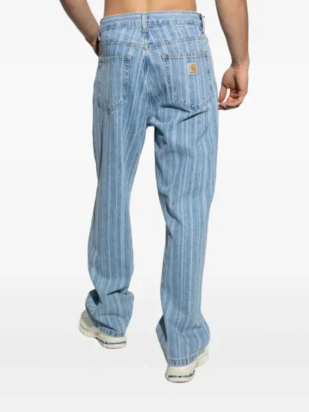 Blugi Carhartt Wip cu dungi albastru