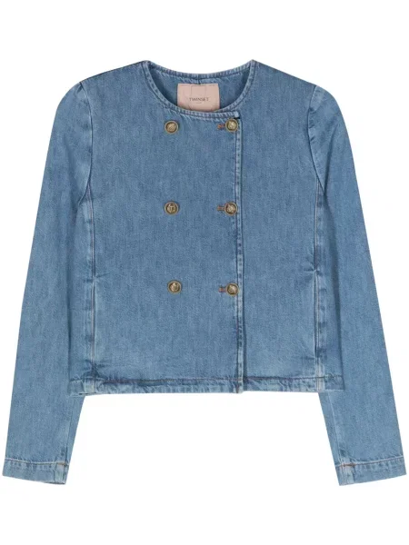 Geacă de blugi Twinset albastru