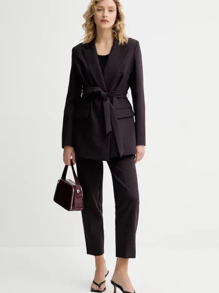 Answear.LAB marynarka jednorzędowa gładka fioletowy