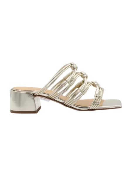Klapki mules Ctwlk. skórzane żółte