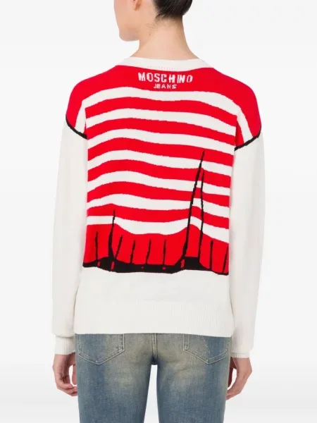 Sweter Moschino Jeans biały