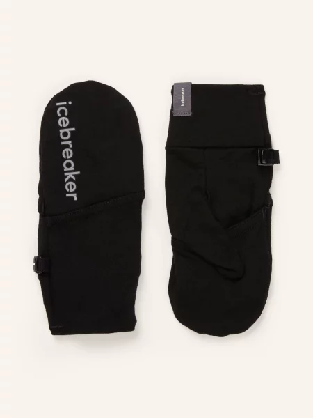 Rękawiczki trekkingowe icebreaker Merino Sierra Convertible Mitten black czarne