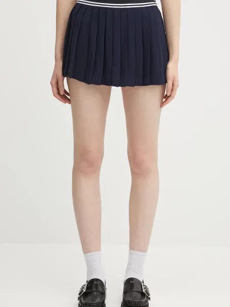 Sporty & Rich fustă Src Logo Abigail marin mini evazati albastru