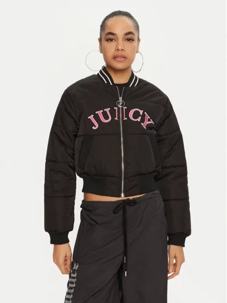 Juicy Couture kurtka bomber KELSEY PUFFER przejściowa czarny