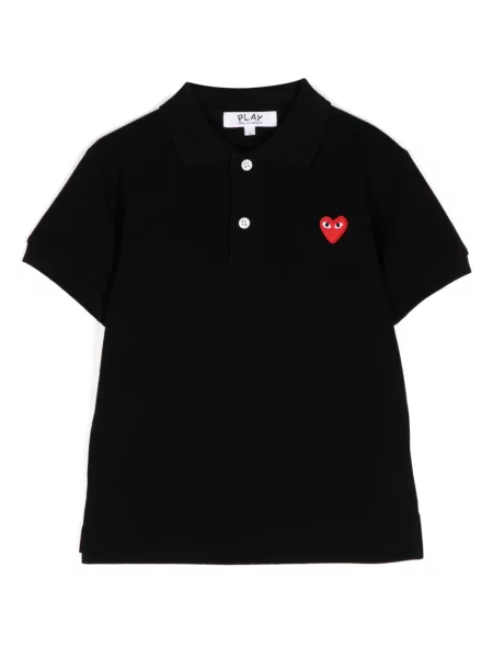 Koszulka polo dziecięca Comme Des Garcons Play czarna