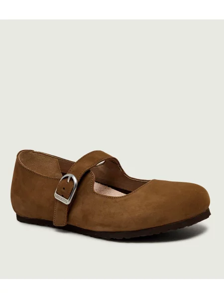Birkenstock De piele balerini Santa Clarita Mary Jane | narrow fit maro