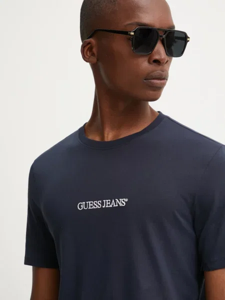 Guess Jeans T-Shirt Granatowy niebieska
