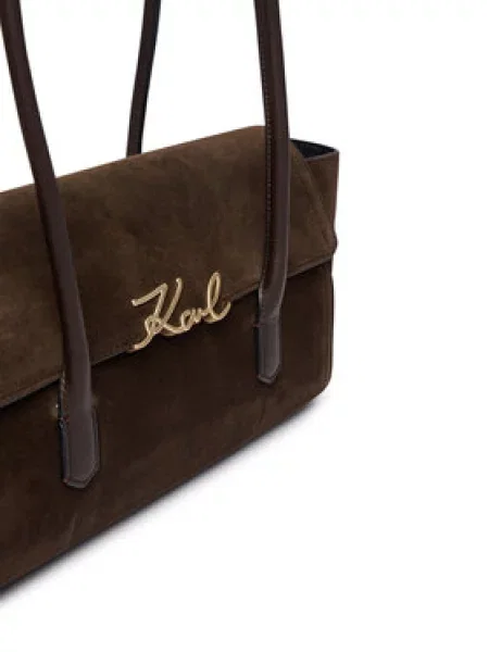 Karl Lagerfeld Torba za na rame Signature tamno smeđa