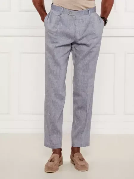 Windsor Len chino nadrág Silvi | Shaped fit gyapjú hozzáadásával kék
