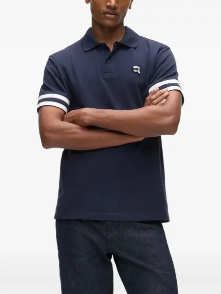 Ριγέ polo Karl Lagerfeld μπλε