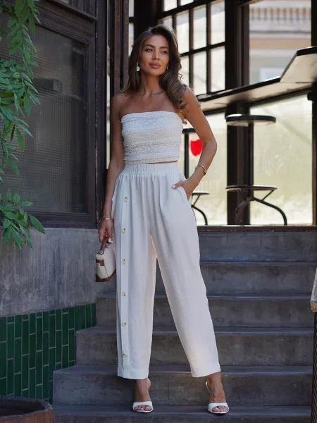 Льняные повседневные брюки Issa Plus