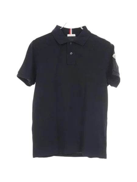 Tricou polo Moncler cu autograf albastru