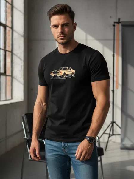 T-shirt z nadrukiem Dstreet czarny