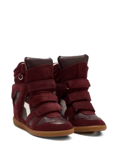 Sneakerși Isabel Marant cu bretele roșu