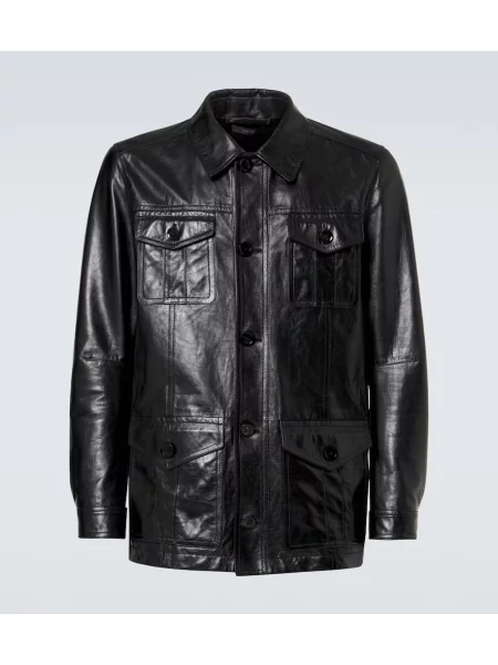 Кожено яке Tom Ford черно