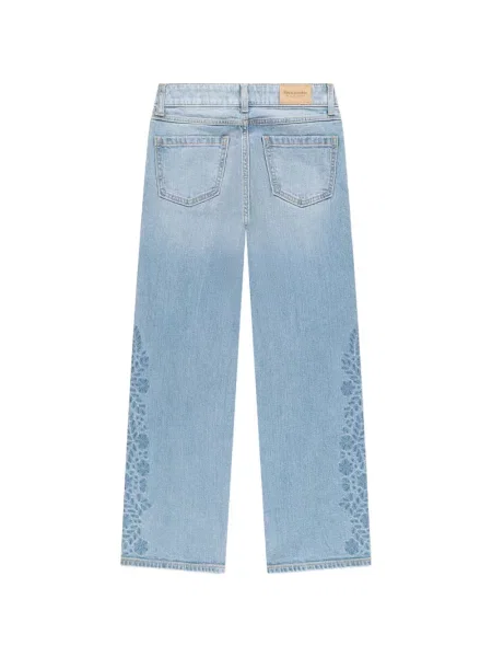 Szerokie jeansy dziecięce Abercrombie Fitch niebieskie