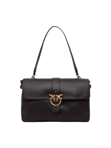 Torebka crossbody Pinko skórzana brązowa