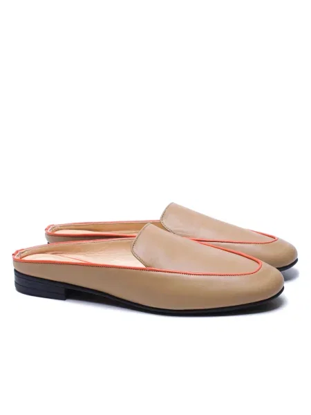 Кожаные мюли Pellagio бежевые