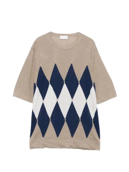 Tricou Ballantyne cu model argyle