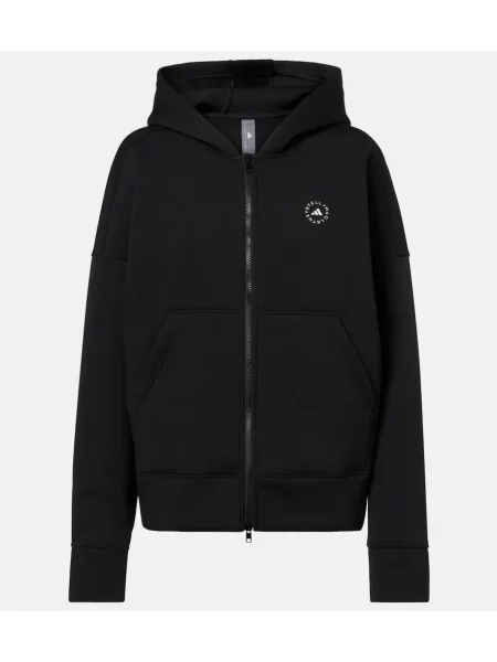 Hanorac cu glugă Adidas By Stella Mccartney negru