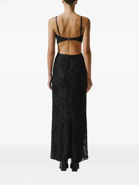 Rochie maxi Baobab din dantelă negru