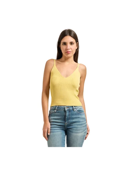 Dzianinowy sweter Armani Exchange żółty