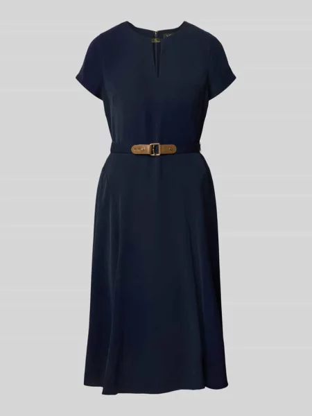 Lauren Ralph Lauren sukienka biznesowa Kobiety niebieski jednolity 34 granatowa