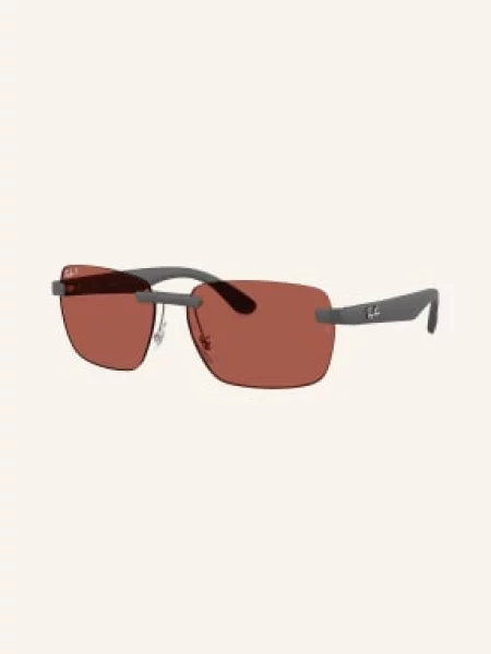 Ray-Ban Sluneční Brýle šedá/červená polarizovaná šedé