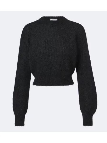 Decupat pulover Max Mara de lână gri