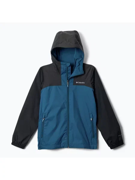 Gyermek esőkabát Columbia Rainy Trails III Fleece Lined phoenix blue/black. Méret: S fekete