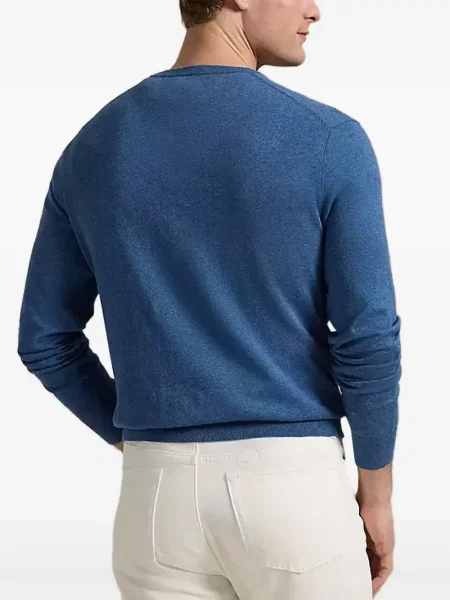 Polo Polo Ralph Lauren cu broderie cu imprimeu geometric din fleece maro