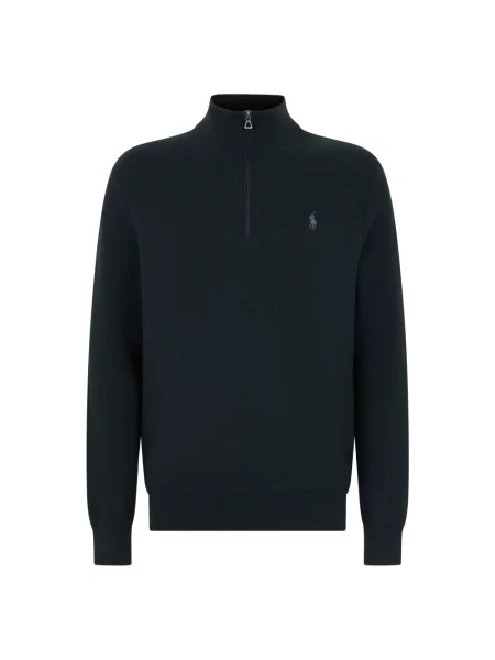 Sweter z dzianiny z wyhaftowanym logo Polo Ralph Lauren czarny