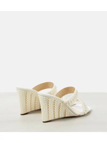 Mules Jimmy Choo s polno peto bela