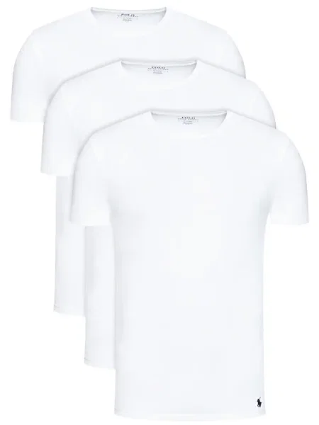 Klasszikus kerek nyakú póló Polo Ralph Lauren fehér