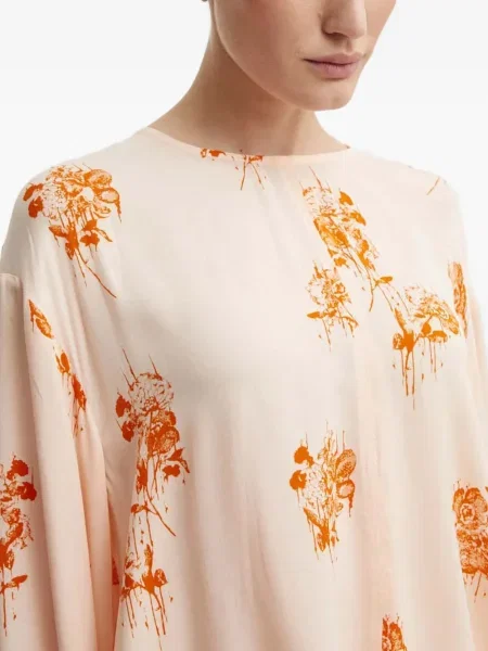 Top Day Birger Et Mikkelsen cu model floral portocaliu