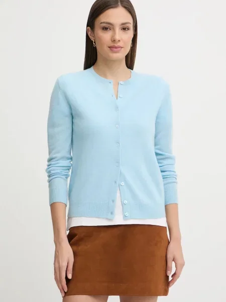 United Colors of Benetton kardigan wełniany niebieski