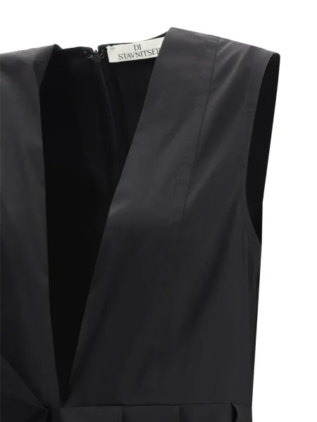 Kombinezon Di Stavnitser z dekoltem w serek czarny