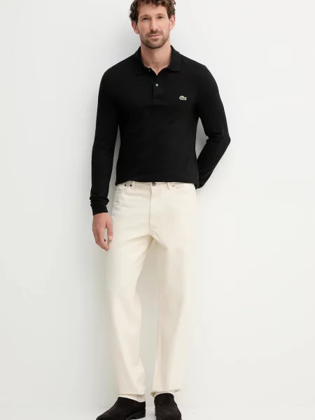 Однотонный лонгслив Lacoste зеленый