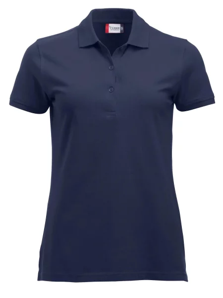 Clique Classic Marion S/S Polo nowoczesny krój – dark navy niebieska
