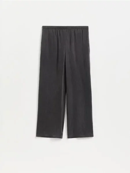 Reserved Pantaloni din cupro negru-antracit negru