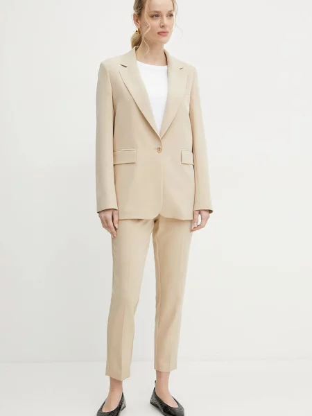 Піджак Fracomina однобортний однотонний бежевий