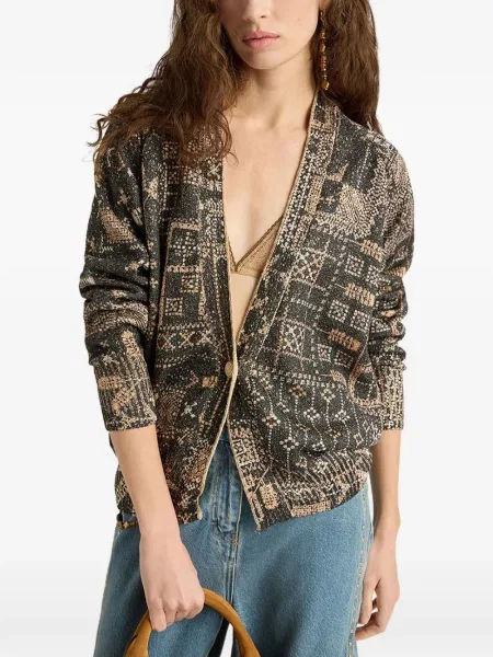 Kardigan Momoni z nadrukiem czarny