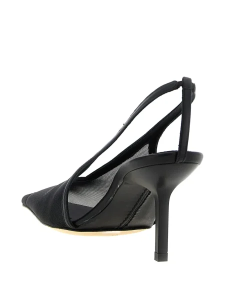 Pantofi cu toc Armarium plasă slingback negru