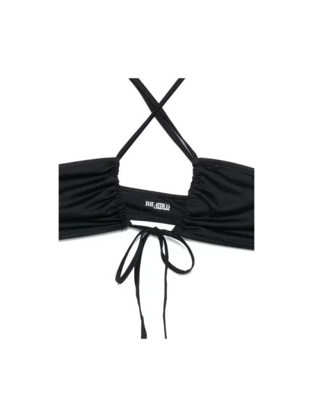 Bikini The Attico z dekoltem halter czarne