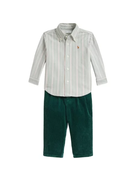 Dětska košile Polo Ralph Lauren zelená