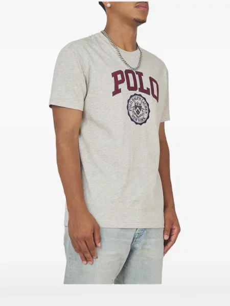 Căciulă Polo Ralph Lauren tricotate cu autograf chunky gri