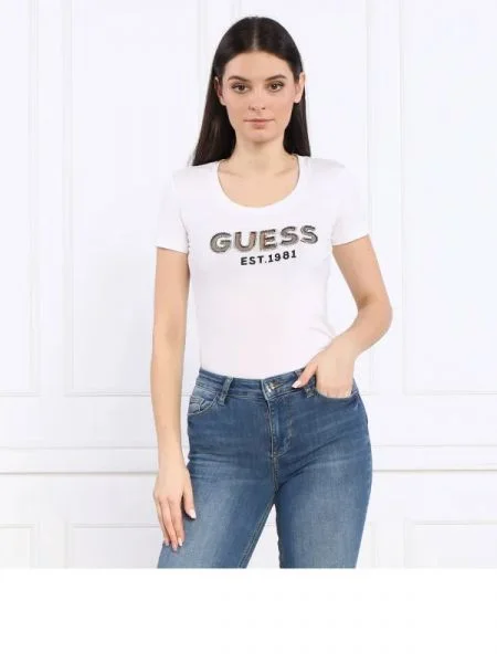 GUESS Tricou alb