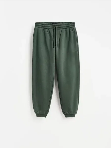 Reserved Pantaloni sport cu conținut ridicat de verde-închis verde